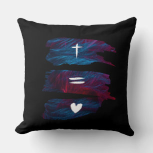 Cross Equals Liebe - Throw Kissen