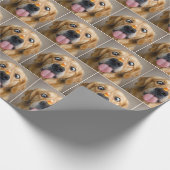 Cross Eyed Golden Retriever With Candy Corn Geschenkpapier (Ecke)