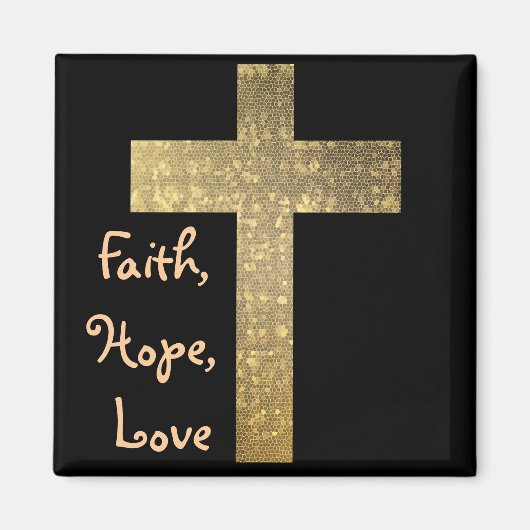 Cross Faith Christianity Shower Peace Love Destiny Magnet (Vorne)