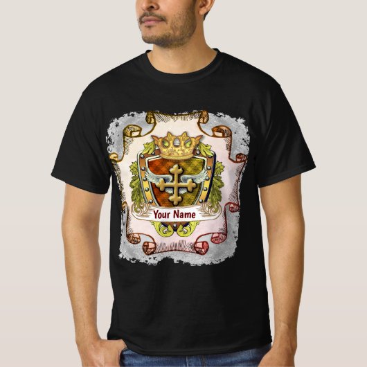 Cross Family Crest Surname T-Shirt (Vorderseite)