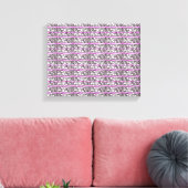 Cross Filigree Design Purple Silver Pattern Leinwanddruck (Insitu (Wohnzimmer))