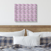 Cross Filigree Design Purple Silver Pattern Leinwanddruck (Insitu (Schlafzimmer))