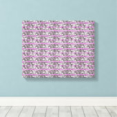 Cross Filigree Design Purple Silver Pattern Leinwanddruck (Insitu (Holzboden))