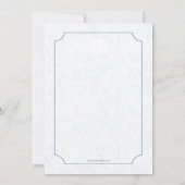 Cross Focus Blue Religious Einladung (Rückseite)