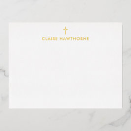Cross Foil Note Card Folien Feiertagspostkarte