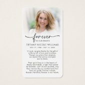 Cross Forever In Our Hearts Prayer Cards (Rückseite)