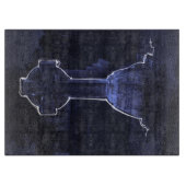 Cross Gravestone Cutting Board Schneidebrett (Vorderseite)