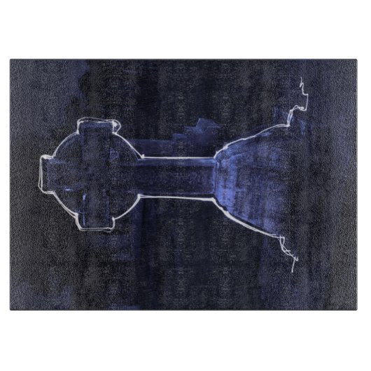 Cross Gravestone Cutting Board Schneidebrett (Vorderseite)