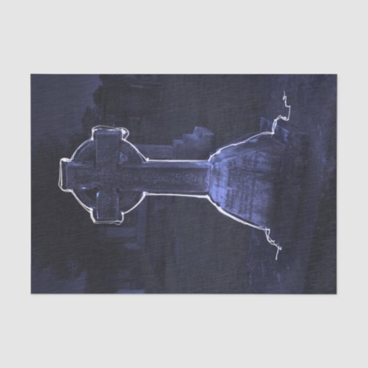 Cross Gravestone Tissue Paper Seidenpapier (Vorderseite)