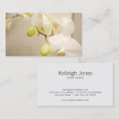 CROSS-HATCH-DESIGN mit ORCHIDS-Visitenkarte Visitenkarte (Vorne/Hinten)