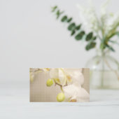 CROSS-HATCH-DESIGN mit ORCHIDS-Visitenkarte Visitenkarte (Stehend Vorderseite)