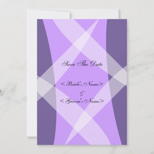 Cross Hatch Violet Save The Date (Vorderseite)