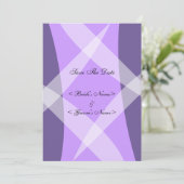 Cross Hatch Violet Save The Date (Stehend Vorderseite)