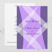 Cross Hatch Violet Save The Date (Vorne/Hinten)