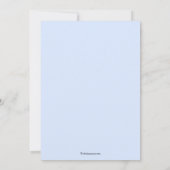 Cross & Hearts Baby Boy Baptism Inviation Einladung (Rückseite)