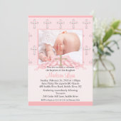 Cross & Hearts Foto Weihnachtsförderung Einladung (Stehend Vorderseite)