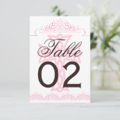 Cross-Hochzeit-Tischnummern Einladung (Stehend Vorderseite)