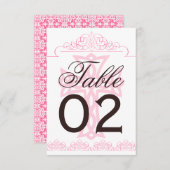 Cross-Hochzeit-Tischnummern Einladung (Vorne/Hinten)