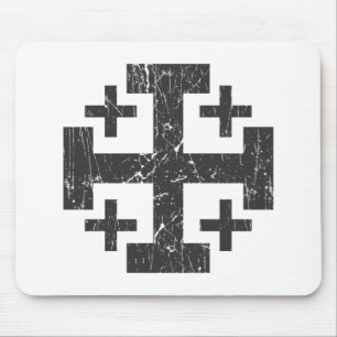 cross holy land grunge religion symbol Jerusalem P Mousepad
