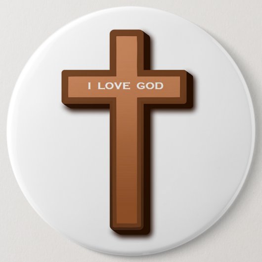 CROSS "I LIEBE GOD" BUTTON (Vorderseite)