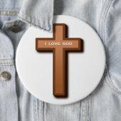 CROSS "I LIEBE GOD" BUTTON (Beispiel)