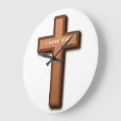 CROSS "I LIEBE GOD" GROßE WANDUHR (Winkel)