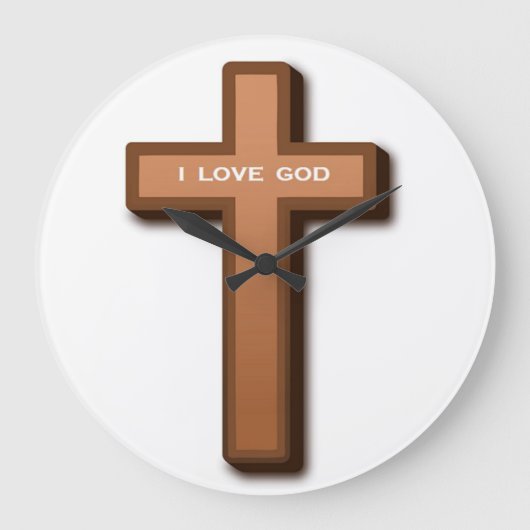 CROSS "I LIEBE GOD" GROßE WANDUHR (Vorderseite)