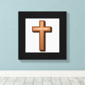 CROSS "I LIEBE GOD" LEINWANDDRUCK (Insitu (Holzboden))