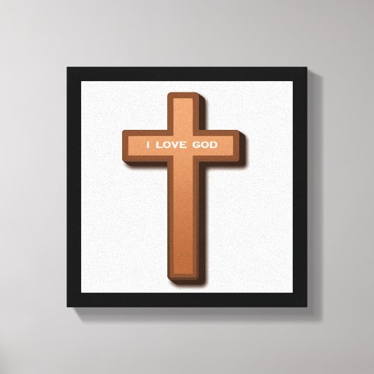 CROSS "I LIEBE GOD" LEINWANDDRUCK (Vorderseite)