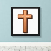 CROSS "I LIEBE GOD" LEINWANDDRUCK (Insitu (Holzboden))