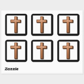 CROSS "I LIEBE GOD" QUADRATISCHER AUFKLEBER (Blatt)