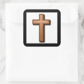 CROSS "I LIEBE GOD" QUADRATISCHER AUFKLEBER (Tasche)