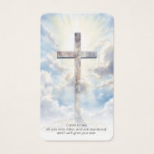Cross In Loving Memory Christian Prayer Cards (Vorderseite)