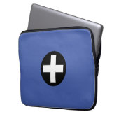 Cross Kreuz Circle Kreis Laptopschutzhülle (Vorderseite Links)