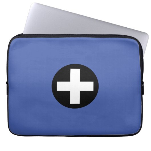 Cross Kreuz Circle Kreis Laptopschutzhülle (Vorderseite)