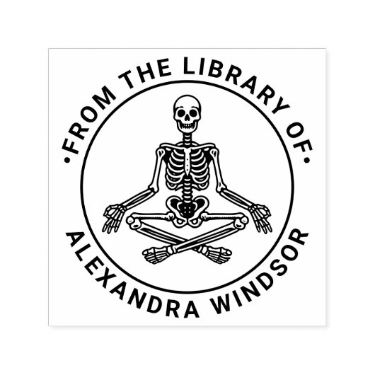 Cross Legating Skeleton Library Name Permastempel (Design)
