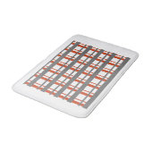 "Cross Line Pattern Bathmat - Moderne Geometrie Badematte (Schrägansicht)
