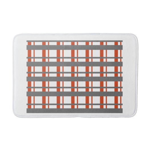 "Cross Line Pattern Bathmat - Moderne Geometrie Badematte (Vorderseite)