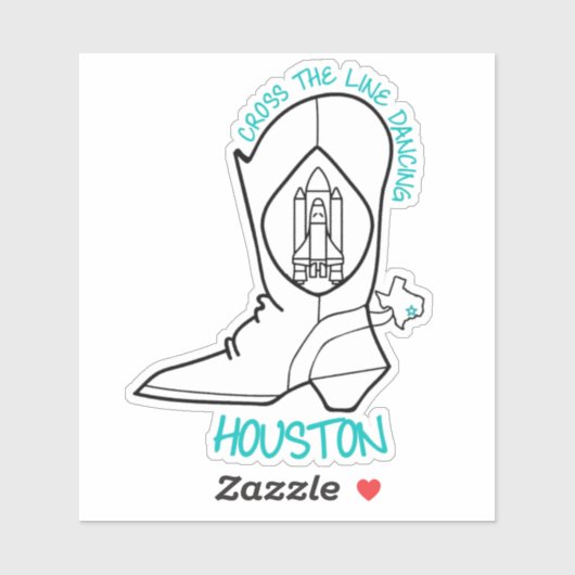 Cross-Line-Tanz Houston Sticker (Blatt)