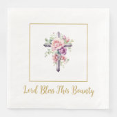 Cross Lord Bless Paper Napkins Serviette (Vorderseite)