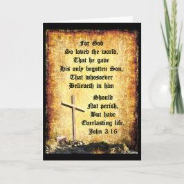 Cross & Management mit John 3vs16 Karte