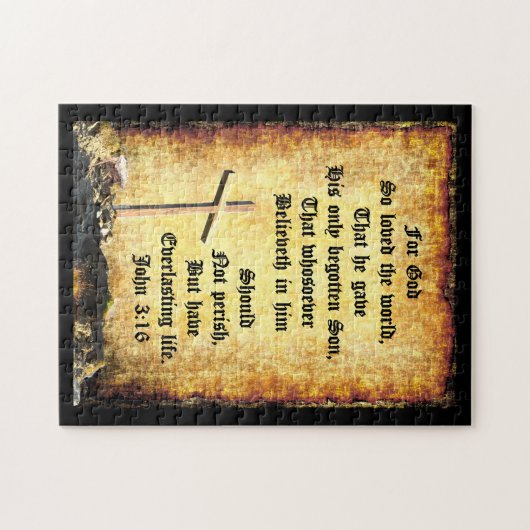 Cross & Management mit John 3vs16 Puzzle (Horizontal)