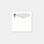 Cross Matthew 7:7 Custom Bible Verse Post-it Klebezettel (Vorderseite)