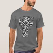 Cross Mauve Leopard Kariert Christlich Jesus Lover T-Shirt (Vorderseite)