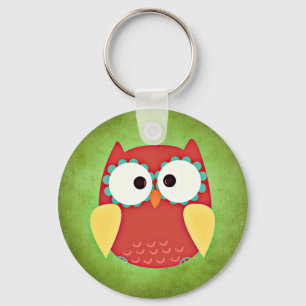 Cross Mit Augen Owl Button Schlüsselanhänger