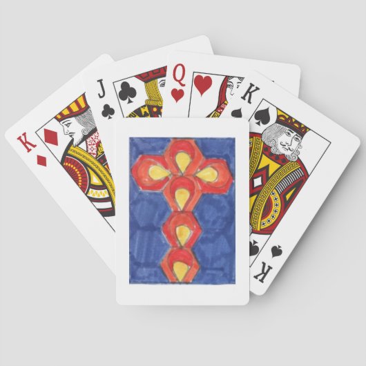 Cross Motif Bicycle Playing Cards Spielkarten (Rückseite)