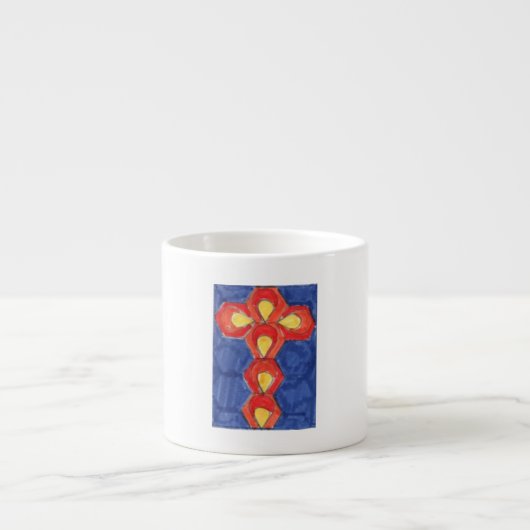 Cross Motif Espresso Tasse (Vorderseite)