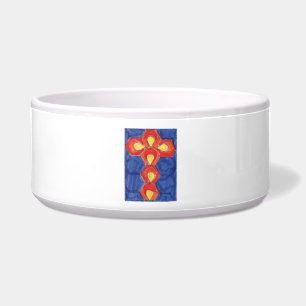 Cross Motif Große Haustierschüssel Napf