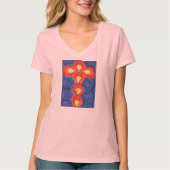 Cross Motif Hanes Nano V-Neck T - Shirt (Vorderseite)