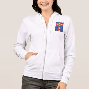 Cross Motif Ladys Bella+Leinwand Full-Zip Hoodie